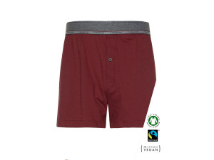 EKO Bombažne Moške Boxer spodnje hlače /basic - BORDO RDEČA