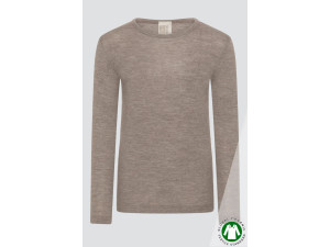EKO Bombažna, Merino Svilena otroška majica /c essential - LEŠNIK RJAVA Melange - vel. 92 do 152