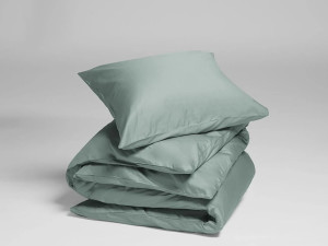 EKO Bombažna posteljnina, celoletni saten - SEA GREEN