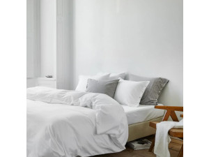 EKO Bombažna posteljnina, topla flanela - BELA