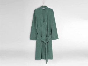 EKO Bombažni kopalni plašč - PINE GREEN